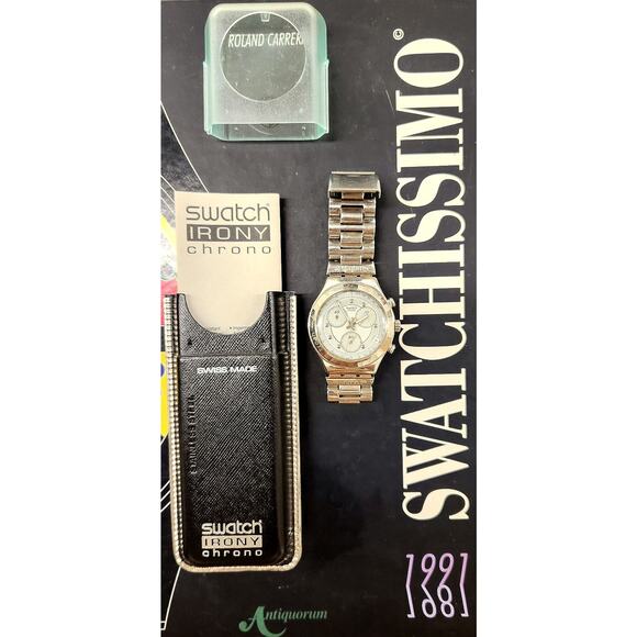 Vintage Swatch Watch ROUGH & RUGGED FLIP EU YCS400G 1996 Irony Chrono - Picture 3 of 12